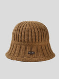 peopleterritory Pure Color Knitted Patch Warm Hat