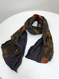 peopleterritory Women Flower Tie-dye Autumn Scarf