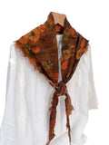 peopleterritory Women Flower Tie-dye Autumn Scarf