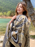 peopleterritory Women Artsy Print Shawl Scarf