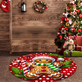 Christmas Gingerbread for Man Round Rug - Soft, Absorbent & Non-Slip, Perfect for Entryway, Living Room, Bedroom Decor | Machine Washable Flannel Memory Foam Mat