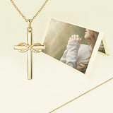 Gift Box With 18k Gold-plated Love You Forever Cross Necklace Christian Infinity Pendant Classic Faith Prayer Jewelry Accessories Birthday Gift Jewelry Accessories For Beautiful Women Female Gifts Holiday Gifts