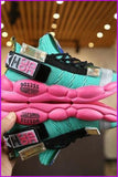 peopleterritory Beige/Black/Green Kids Soft Sport Sneakers Shoes F192