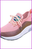 peopleterritory Breathable Mesh Platform Sneakers Women Lace Up Casual Shoes DE247