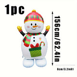 62-Inch Festive Snowman Balloon with Christmas Scarf & Gift Design - Perfect for Holiday Parties, Birthday Decorations, and New Year's Celebrations