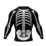 New Skull Rashguard Jiu Jitsu T-shirt+Pants MMA Shorts 4Pcs/Set Brazilian Grappling Bjj Boxing Jerseys Rash Guard Sport Clothing