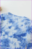 peopleterritory Deep V Neck Tie Wrap Tie Dye Crop T-Shirt DB199