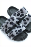 peopleterritory Double Belt Faux Fur Slides F989