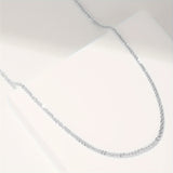 Twisted Sparkle Chain Simple And Sweet 925 Silver Bling Bling Neck Chain Jewelry Decoration