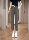 ice Silk Harlan Pants Women's Summer Thin  New High Waist Women's Casual Radish Pants Draping Cool Pants Women's