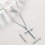 925 Sterling Silver Hypoallergenic Cross Necklace Clavicle Chain For Women