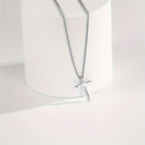 925 Sterling Silver Hypoallergenic Cross Necklace Clavicle Chain For Women