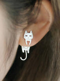 peopleterritory Cat And Fish Alloy Earrings QAG42