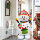 62-Inch Festive Snowman Balloon with Christmas Scarf & Gift Design - Perfect for Holiday Parties, Birthday Decorations, and New Year's Celebrations