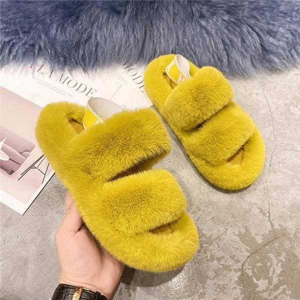 peopleterritory Fashion Faux Fur Sandal