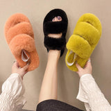 peopleterritory Fashion Faux Fur Sandal