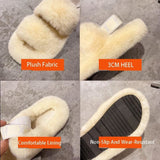 peopleterritory Fashion Faux Fur Sandal