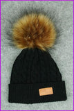 peopleterritory Faux Fur kids pompom hat F349