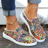 peopleterritory Women's Floral Print Canvas Shoes AT9852