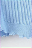 peopleterritory Flare Sleeve Thin Knitting Cardigan T-Shirt DB371