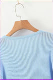 peopleterritory Flare Sleeve Thin Knitting Cardigan T-Shirt DB371