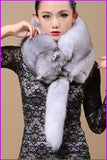 peopleterritory Fox Fur Luxury Collar Scarf/Shawl/Wrap Neck