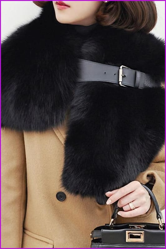 peopleterritory Full Pelt Fox Fur Collar Scarf DO1342