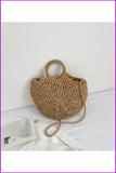 peopleterritory Holiday Beach Style Straw Woven Bag FW10328