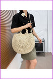 peopleterritory Holiday Beach Style Straw Woven Bag FW10328