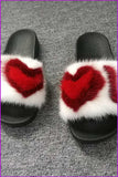 peopleterritory I Love You Mink Fur Slides F017