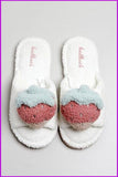 peopleterritory Kawaii Strawberry Home Shoes Woman Slippers DE240