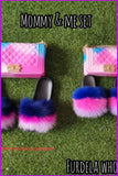 peopleterritory Kids Fluffy Slides & Purse Set F873