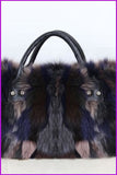 peopleterritory Luxury Real Fox Fur Handbag DF066