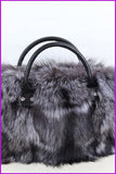 peopleterritory Luxury Real Fox Fur Handbag DF066