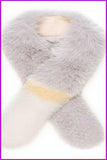 peopleterritory Mixcolored Fox Fur Scarf
