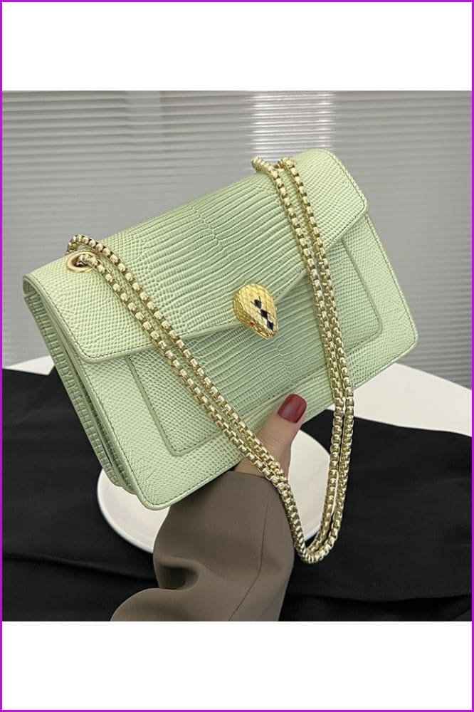 peopleterritory New Fashion Snake Pattern Chain Ladies Shoulder Bags