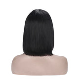 Pixie Cut Bob Wigs Peruvian Straight Short Human Hair Fringe Wig With Bangs For Women