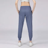 Women Yoga Studio Pants Ladies Quickly Dry Drawstring Running Sports Trousers Loose Dance Jogger Girls Gym top