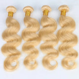 Brazilian Body Wave Straight Hair Weaves Double Wefts 100g/pc 613 Russian Blonde Color Can be Dyed Human Remy Hair Extensions