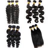 Virgin Human Hair Bundles Brazilian Hair Weaves Unprocessed 8-40Inch Wefts Indian Peruvian Malaysian Mink Human Hair Extensions