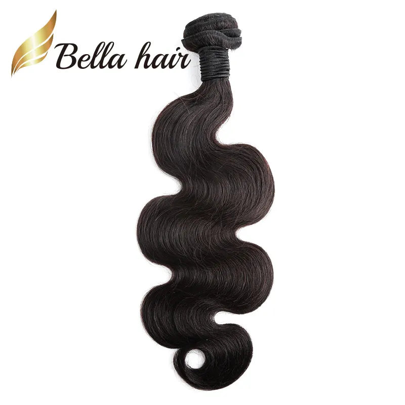 Peruvian Hair Weave 1 Bundle Deals Body Wave Weft Natural Color Soft Smooth Virgin Human Hair Strong Double Weft Extensions 8-34inch Bella Hair