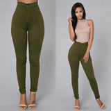 Fashion High Quality Multicolor Women Skinny Jeans High Waist Pencil Stretch Casual Look Elasticity Women Jeans Clothing