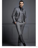 Handsome Grey Suits For Men Fashion Groom Suit Wedding Tuxedos Buy Again My Orders Traje de tres piezas para hombres FATO de Mens (Jacket+Vest+Pants) HY6004