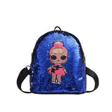 Kids Backpack Cartoon LOL Sequins Securely Attached Teenagers Anime Kids Student School Bag Travel Bling Rucksack Bags For Children