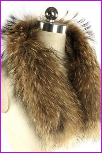 peopleterritory Raccoon Fur Collar 70 cm