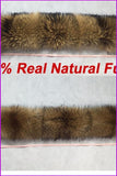 peopleterritory Raccoon Fur Collar 70 cm