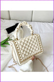 peopleterritory Rhombus Lattice PU Square Bag For Women FF949