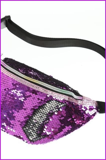 peopleterritory Shiny Sequins Fanny Packs Waist Bags F1373