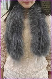 peopleterritory Silver Fox Fur Scarf DO1325