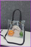 peopleterritory Transparent PVC Detachable Belt Large Shoulder Bags F743
